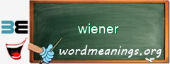 WordMeaning blackboard for wiener